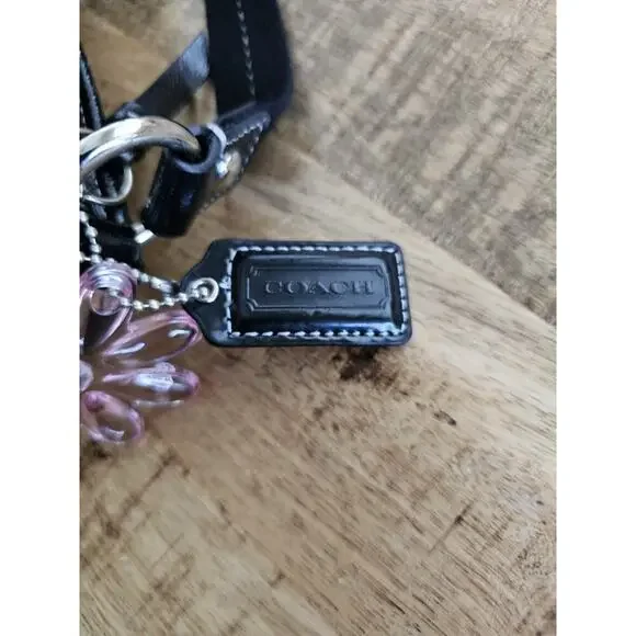 Coach Black Signature Ashley Shoulder Bag F16550 EUC Logo Charm - Picture 16 of 16